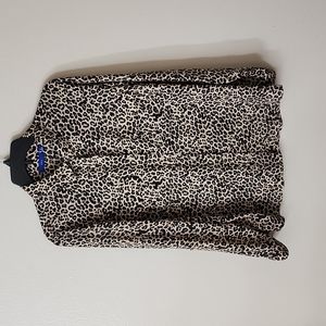 Apt 9 Cheetah Print Office Blouse